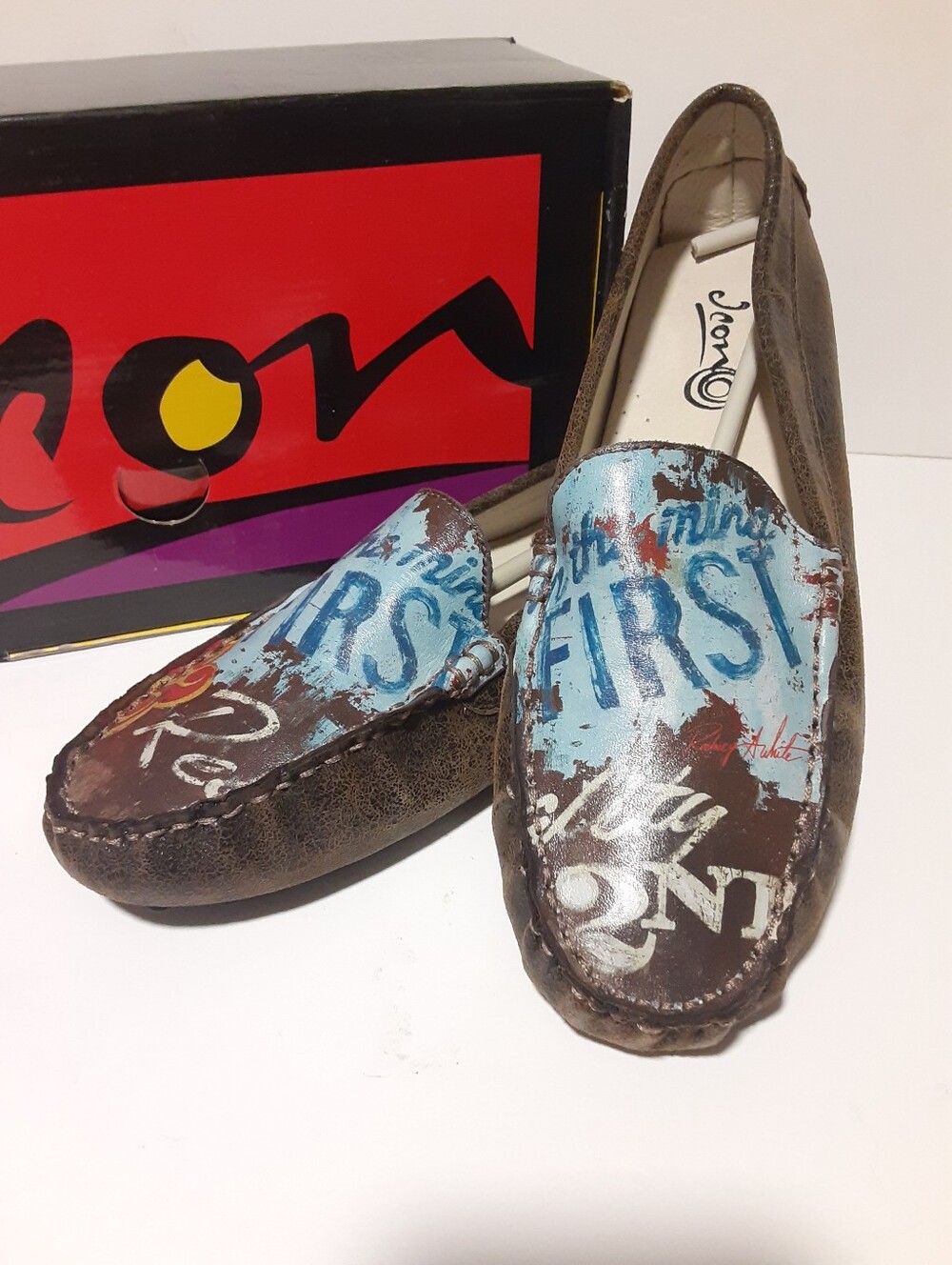 ICON Leather Moccasins / Loafers / Driving Shoes - Artist Series - Womens 10
